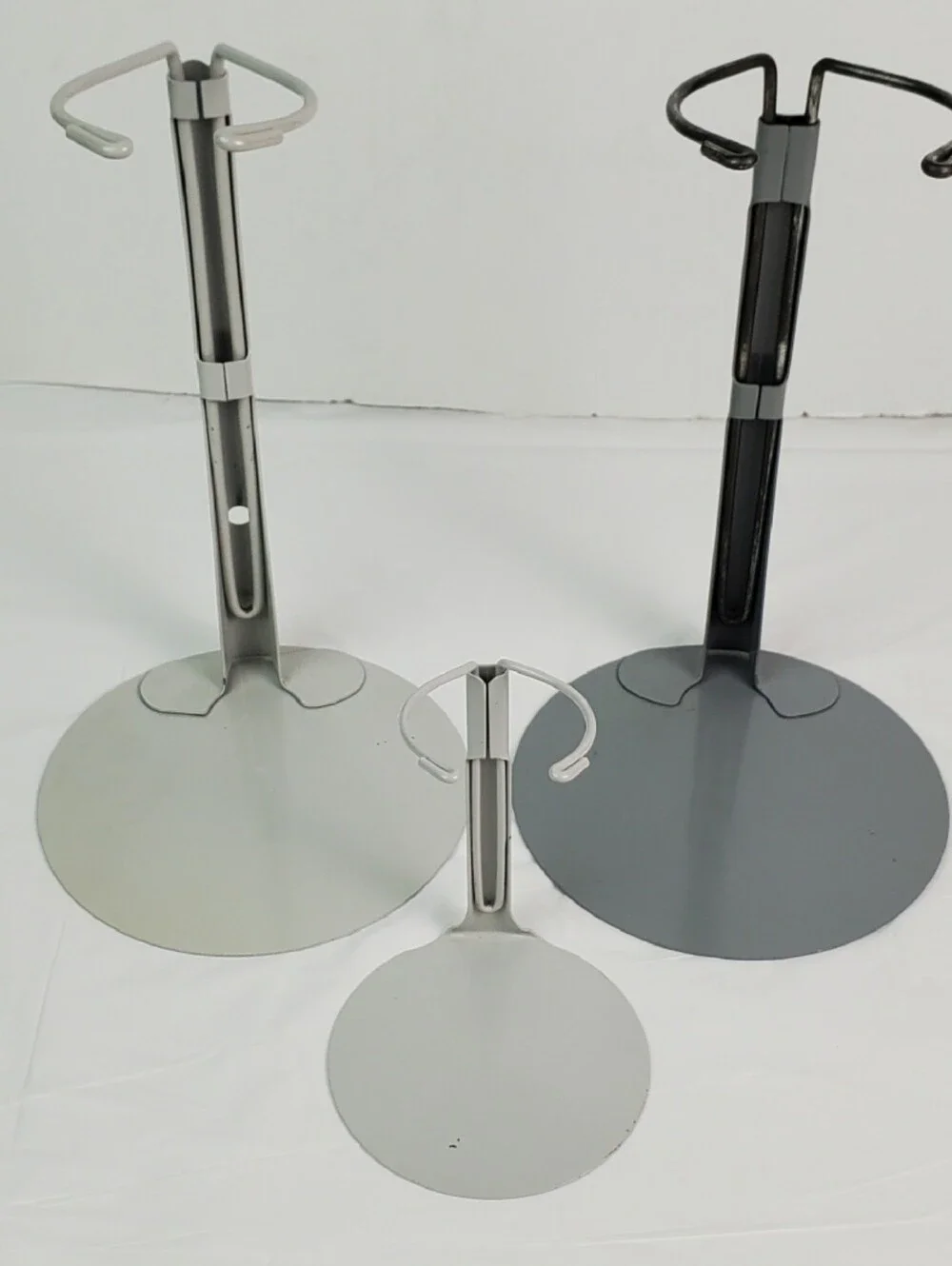 Kaiser Chicago Metal Adjustable Doll Stands Various Sizes - Set of 3 - GUC